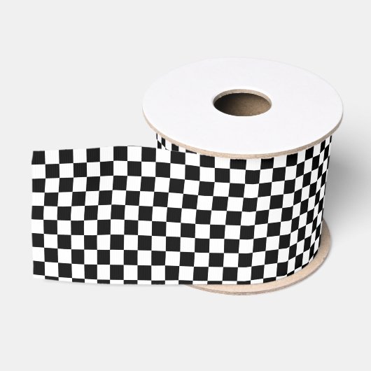 Kariertes Grobgrainband Ripsband (Spule)