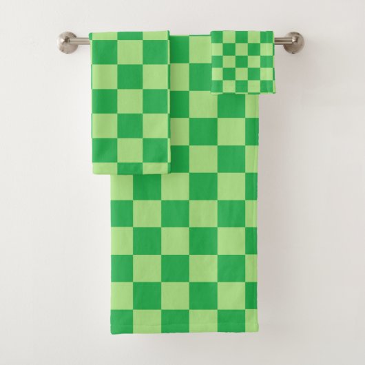 Kariertes Grün Badhandtuch Set (Insitu)