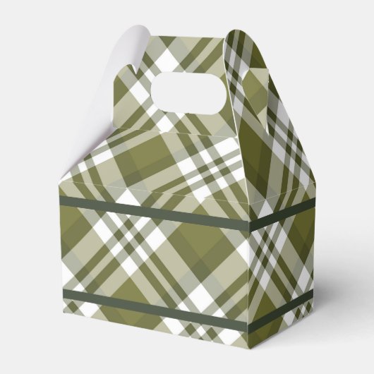 Kariertes Grün für jeden Anlass Geschenkschachtel (Rückseite)