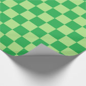 Kariertes Grün Geschenkpapier (Ecke)