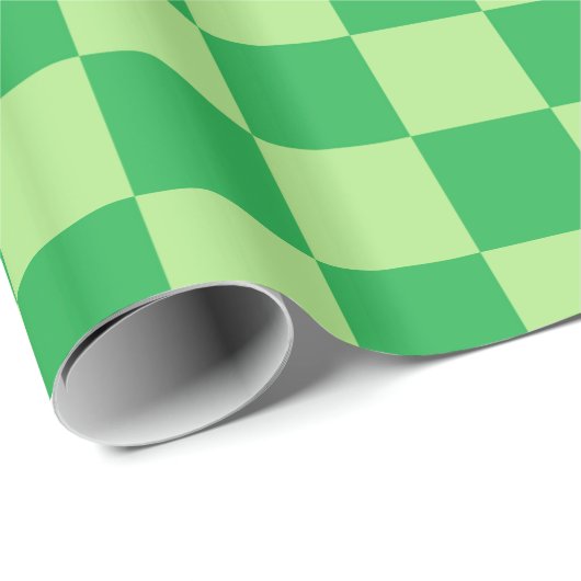Kariertes Grün Geschenkpapier (Rolleneckpunkt)