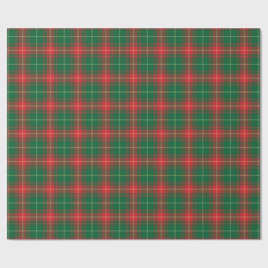 Kariertes, grün-grünes Tartan-Muster Geschenkpapier (Flach)