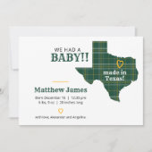 Kariertes Grün und Gold aus Texas Horizontalem Fot Ankündigung (Vorderseite)