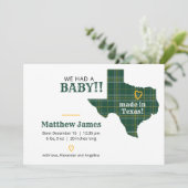 Kariertes Grün und Gold aus Texas Horizontalem Fot Ankündigung (Stehend Vorderseite)