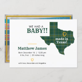 Kariertes Grün und Gold aus Texas Horizontalem Fot Ankündigung