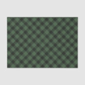 Kariertes, grün und schwarz gefärbtes Buffalo | Seidenpapier (Vorderseite)