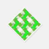Kariertes Grün und Weiß Tartan Muster Serviette (Ecke)