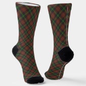 Kariertes, grün-weißes Weihnachtsmuster Socken (Gewinkelt)