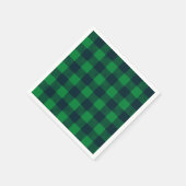 Kariertes Grünbuch Napkins über grünes und blaues  Serviette (Ecke)