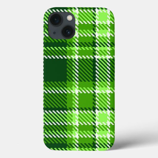 Kariertes grüne Farbmuster Case-Mate iPhone Hülle (Rückseite)