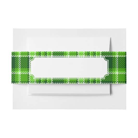 Kariertes grüne Farbmuster Einladungsbanderole (Vorderseite Beispiel)
