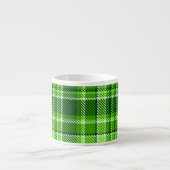 Kariertes grüne Farbmuster Espressotasse (Vorderseite)