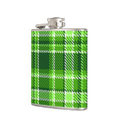 Kariertes grüne Farbmuster Flachmann (Links)