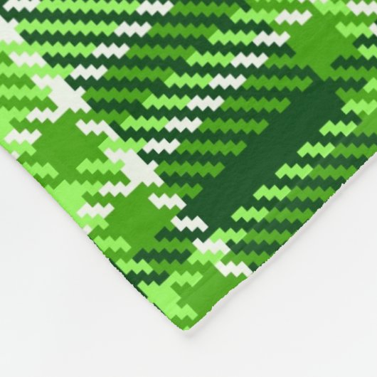 Kariertes grüne Farbmuster Fleecedecke (Ecke)