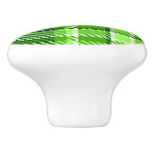 Kariertes grüne Farbmuster Keramikknauf (Seitenansicht)