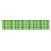 Kariertes grüne Farbmuster Kurzer Tischläufer (Horizontal)