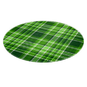 Kariertes grüne Farbmuster Schneidebrett