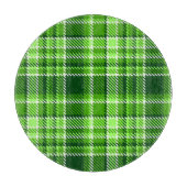 Kariertes grüne Farbmuster Schneidebrett (Vorderseite)