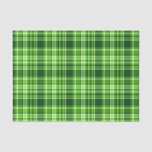 Kariertes grüne Farbmuster Seidenpapier (Vorderseite)