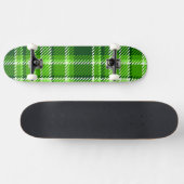 Kariertes grüne Farbmuster Skateboard (Horizontal)