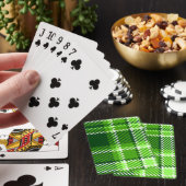 Kariertes grüne Farbmuster Spielkarten (In Situ)
