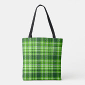 Kariertes grüne Farbmuster Tasche (Rückseite)
