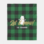 Kariertes grünes Buffalo Fleecedecke (Vorderseite)