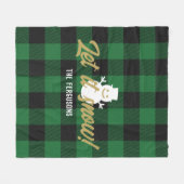 Kariertes grünes Buffalo Fleecedecke (Vorderseite (Horizontal))