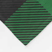 Kariertes grünes Buffalo Fleecedecke (Ecke)