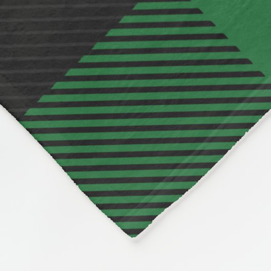 Kariertes grünes Buffalo Fleecedecke (Ecke)