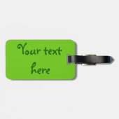 Kariertes grünes Kleeblatt Gepäckanhänger (Rückseite horizontal)