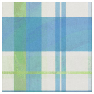Kariertes Grünes und Blau Madras Stoff
