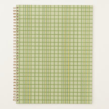 kariertes, grünes und orangefarbenes Design