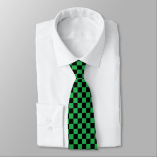 Kariertes Grünes und schwarz Krawatte