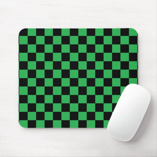 Kariertes Grünes und schwarz Mousepad (Mit Mouse)