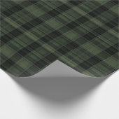 Kariertes grünes und schwarzes Papier Geschenkpapier (Ecke)