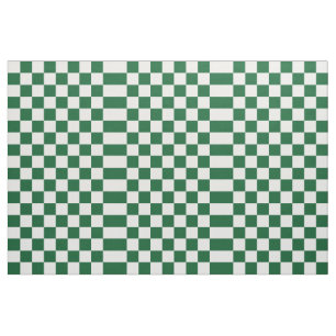 Kariertes grünes und weißes geometrisches Gewebe Stoff