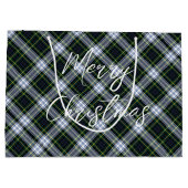 Kariertes grünes Weihnachtsfest Gordon Tartan Große Geschenktüte (Rückseite)