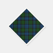 Kariertes grünes Weihnachtsfest Rustikales Tartan- Serviette (Ecke)