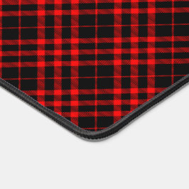 Kariertes Grunge Muster Tartan Cool Retro Schwarz  Schreibtischunterlage