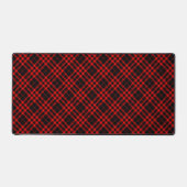 Kariertes Grunge Muster Tartan Cool Retro Schwarz Schreibtischunterlage (Vorderseite)