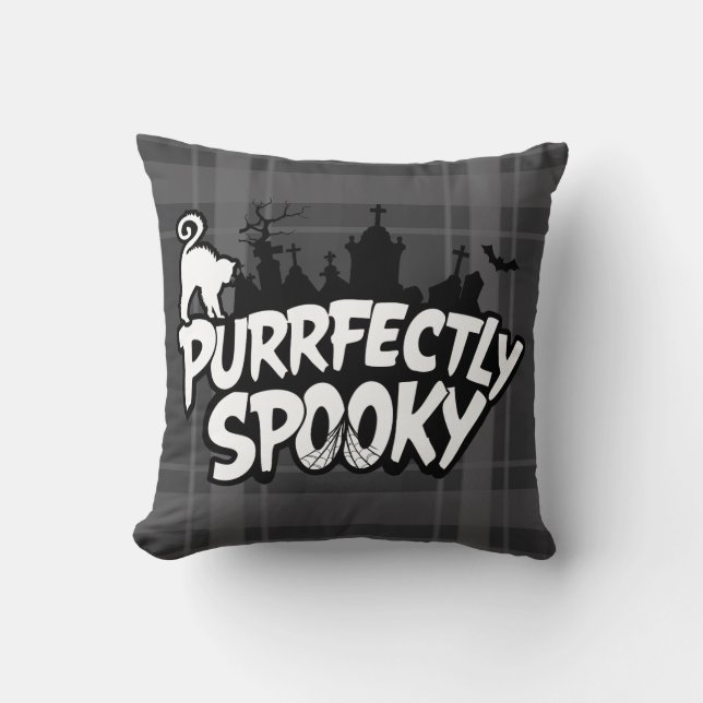 Kariertes Halloween Kissen (Vorderseite)