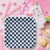 Kariertes Halloween-Papiertablett Pappteller (Party)