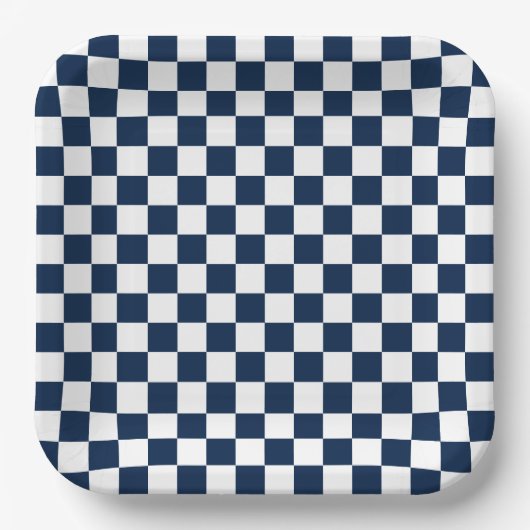 Kariertes Halloween-Papiertablett Pappteller (Vorderseite)