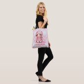 Kariertes Halloween-Pink in Rosa und Weiß Tasche (Am Model)