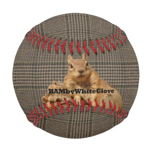 Kariertes HAMbyWhiteGlove Eichhörnchen-Logo - Base Baseball