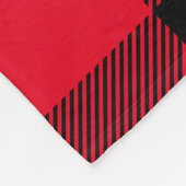 Kariertes, helles Rot und Schwarzes Buffalo Fleecedecke (Ecke)