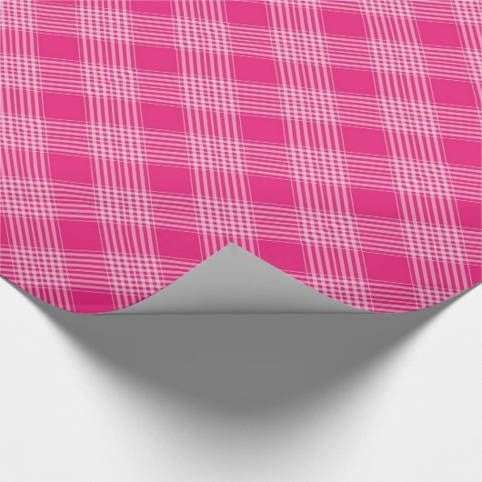 Kariertes, hellrosa Schleifpapier Geschenkpapier (Ecke)