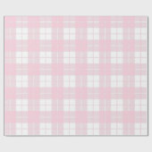 Kariertes, hellrosa und weißes Muster| groß | Geschenkpapier (Flach)