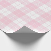 Kariertes, hellrosa und weißes Muster| groß | Geschenkpapier (Ecke)